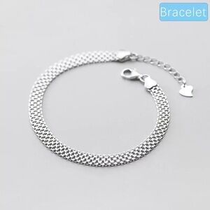 Herringbone Silver Bracelet